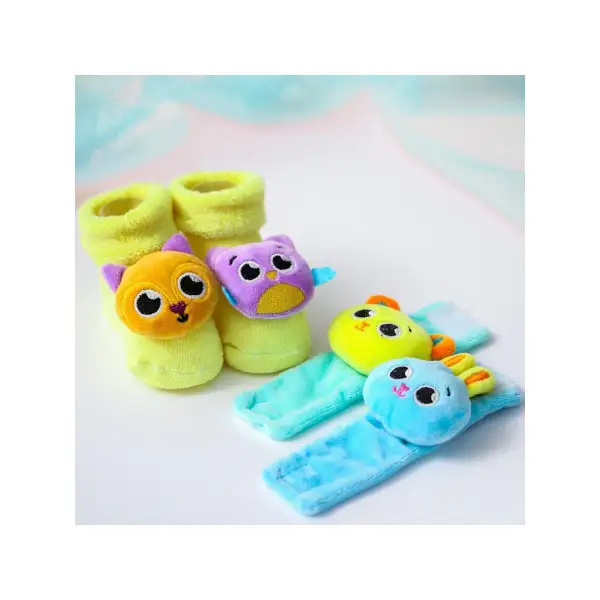 Браслетики+носочки погремушки"Зверята"