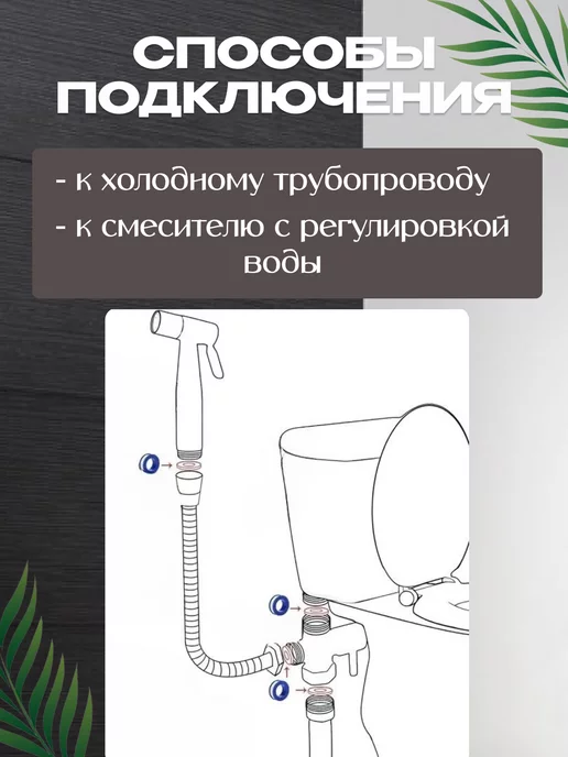 Лейкa Гигиенический душ лейка для биде со шлангом, серый, фото 9