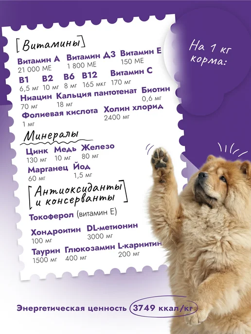 Сухой корм Best dinner Яблоко для собак, крупные, ягненок, 3 кг, фото 4