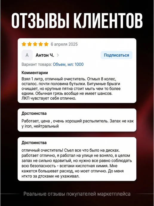 Chemical Russian Очиститель дисков авто - Acid Cleaner 500 мл, 500 мл, фото 3