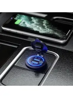 Pro. Fishing USB Type-C розетка вольтметр врезная в автомобиль