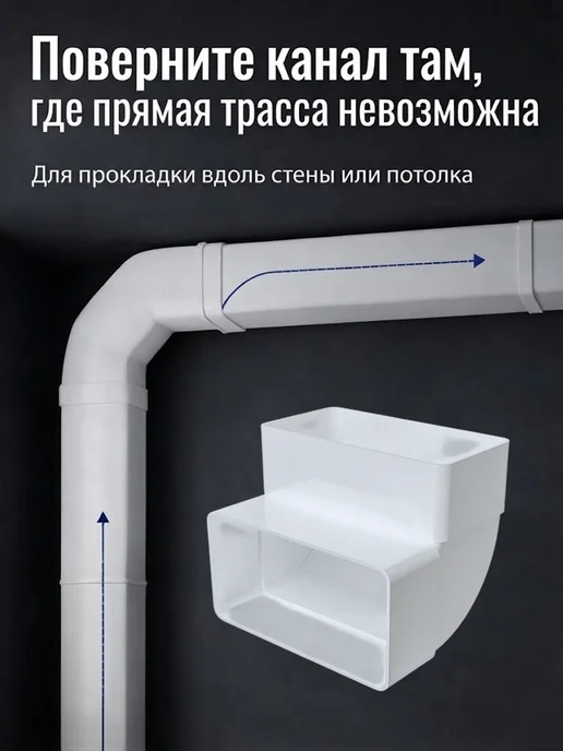 ЭРА Колено пластиковое вертикальное 612КВП, вариант, фото 2