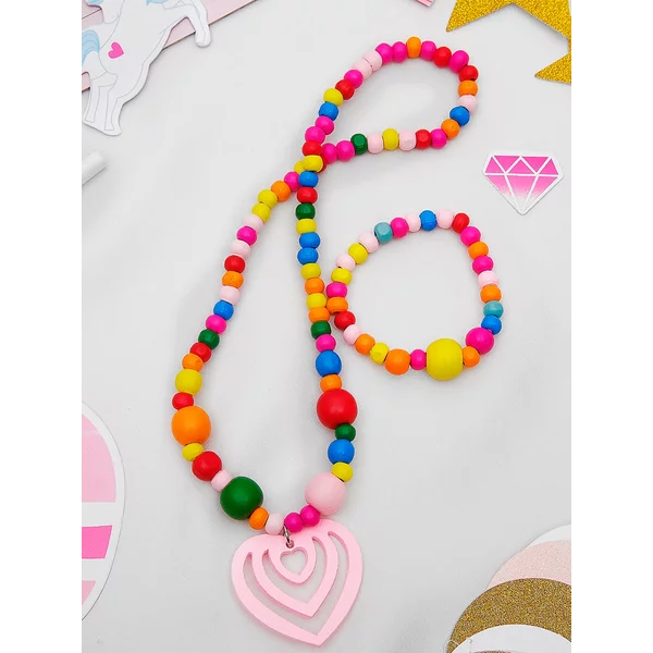 детский набор украшений бусы браслет