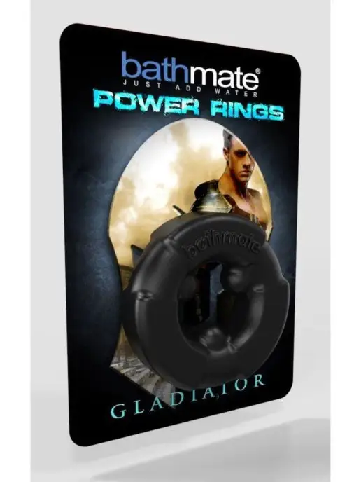 Bathmate Gladiator — черное эрекционное кольцо, черный, фото 3