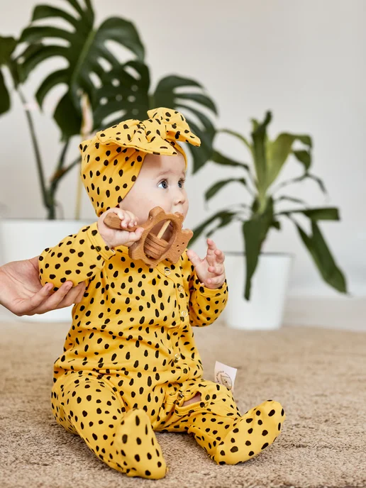 Bekids Костюм для новорожденных слип и бант, желтый, фото 2