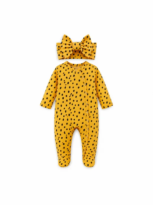 Bekids Костюм для новорожденных слип и бант, желтый, фото 7