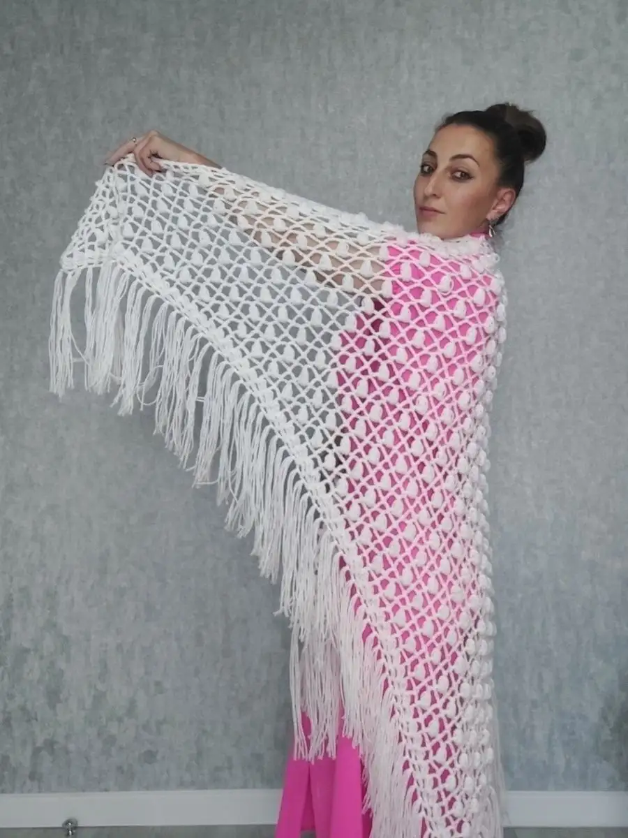 Шаль спицами — простые пошаговые схемы для начинающих с описанием вязания красивой, необычной шали