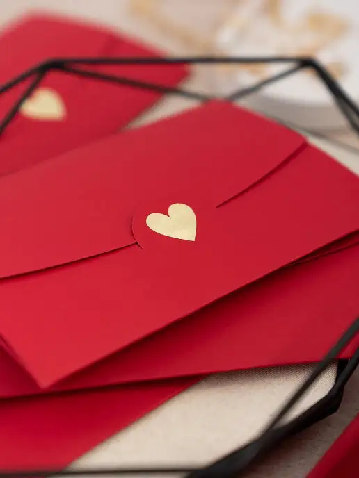 MAIL ART Конверт для денег красный, красный, фото 3