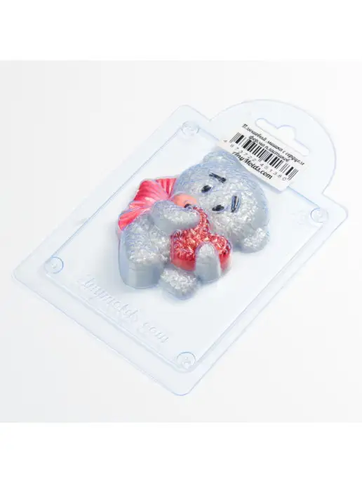 AnyMolds Плюшевый мишка с сердцем форма для мыла, белый, фото 4