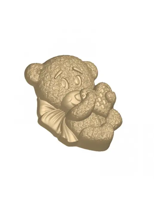 AnyMolds Плюшевый мишка с сердцем форма для мыла, белый, фото 5