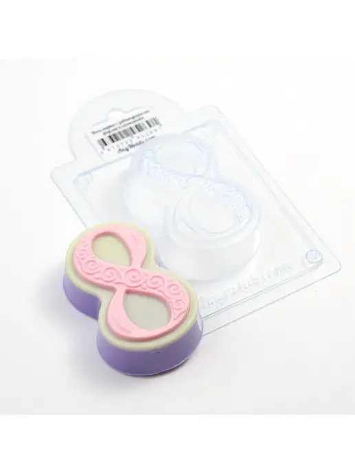 AnyMolds Восьмерка с завитушками форма для мыла, белый