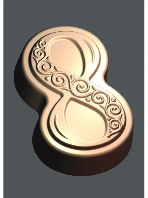 AnyMolds Восьмерка с завитушками форма для мыла, белый, фото 5