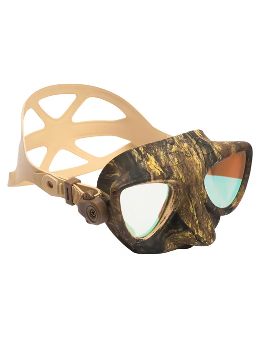 C4 CARBON Маска для плавания C4 PLASMA CAMO HD для фридайвинга, зеленый, фото 6