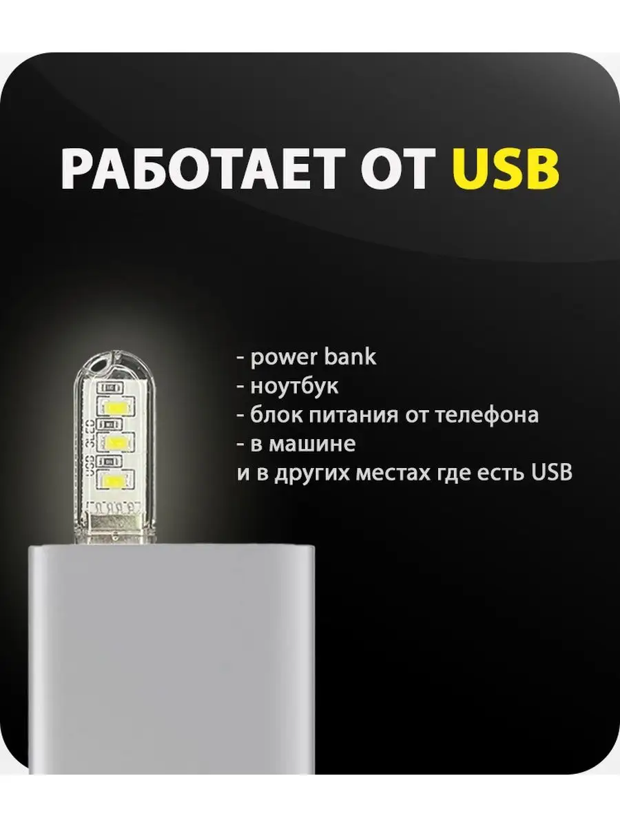 Ночник светильник фонарь работает от USB home look 71290662 купить в  интернет-магазине Wildberries