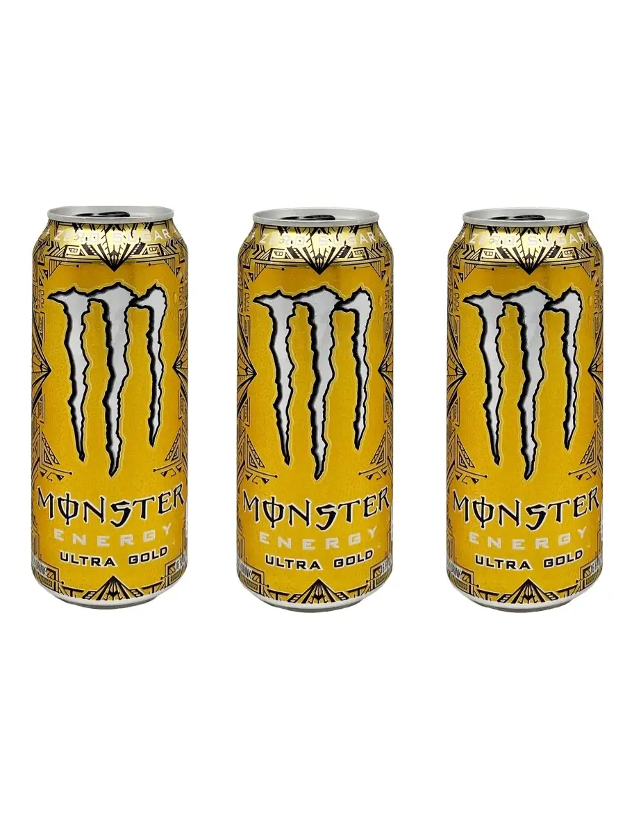 Энергетик Monster Energy Gold 500 мл Х 3 Monster Energy 71391742 купить за  687 ₽ в интернет-магазине Wildberries