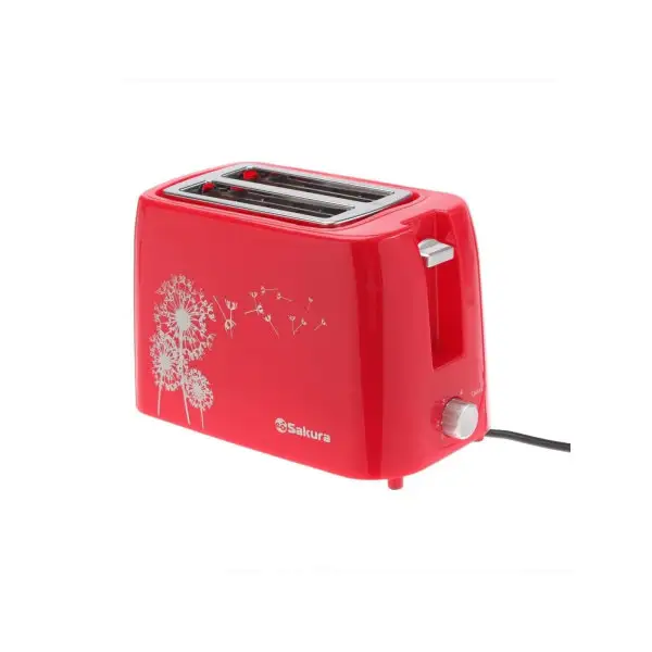 Тостер Sakura SA-7608R, 750 Вт, 5 режимов прожарки, 2 тоста