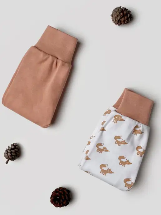 Little Fox Штанишки ползунки для новорожденных, белый, фото 2