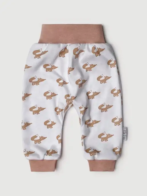 Little Fox Штанишки ползунки для новорожденных, белый, фото 3