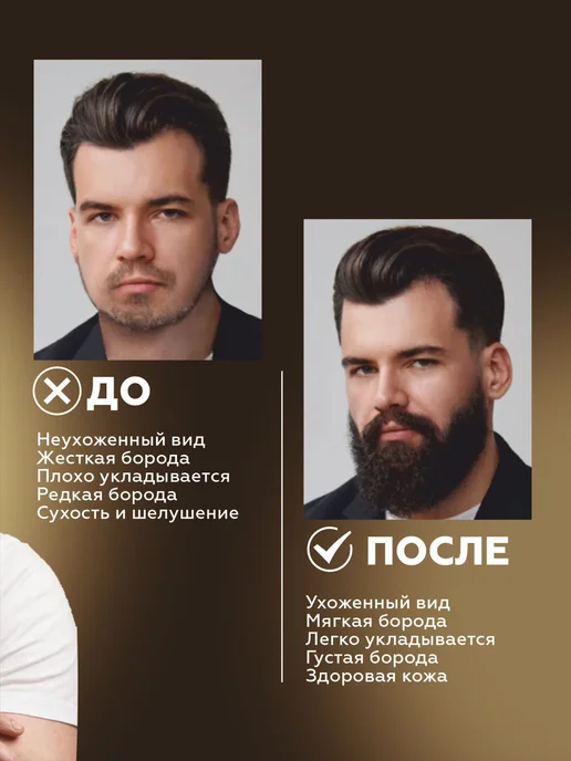 19Labonskin Масло активатор роста бороды и усов, бустер для густоты 19La…, вариант, фото 3