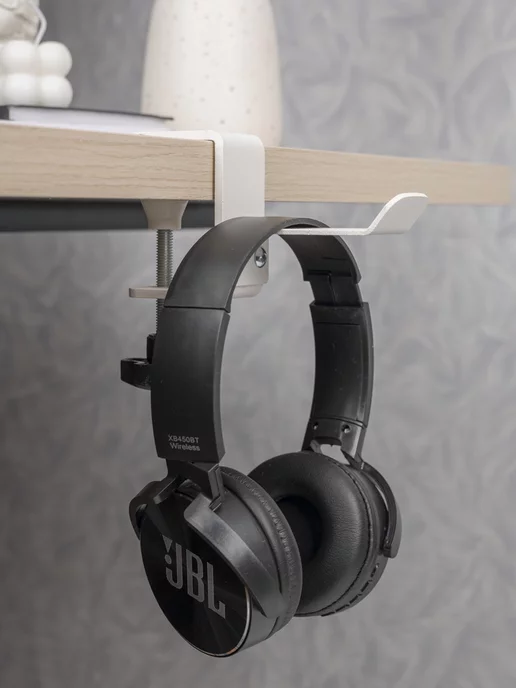 VARTEX Держатель для наушников на струбцине VR-101, белый, фото 2