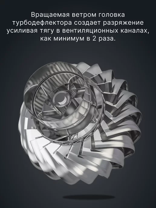 ЭРА Турбодефлектор 250 вентиляционный на крышу оцинкованный ТД, серый, фото 3