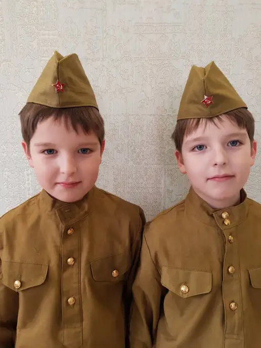 ВоенторгCity Пилотка военная детская со звездой, серый, фото 3