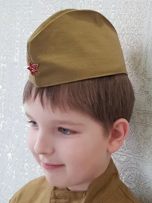 ВоенторгCity Пилотка военная детская со звездой, серый, фото 5