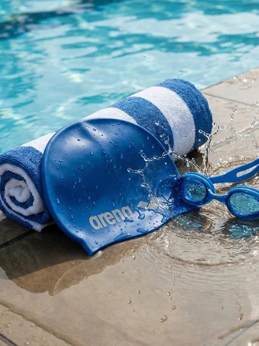 arena Шапочка для плавания силиконовая CLASSIC SILICONE, синий, фото 6