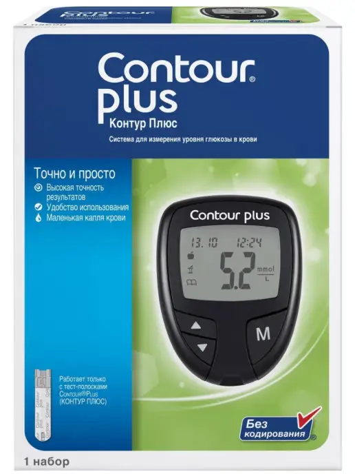 Contour plus Глюкометр для измерения уровня глюкозы, вариант