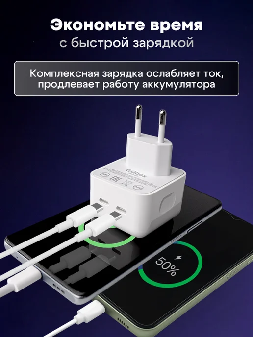 GQbox Мощный блок питания Type-c 50W, 50 Вт, фото 2