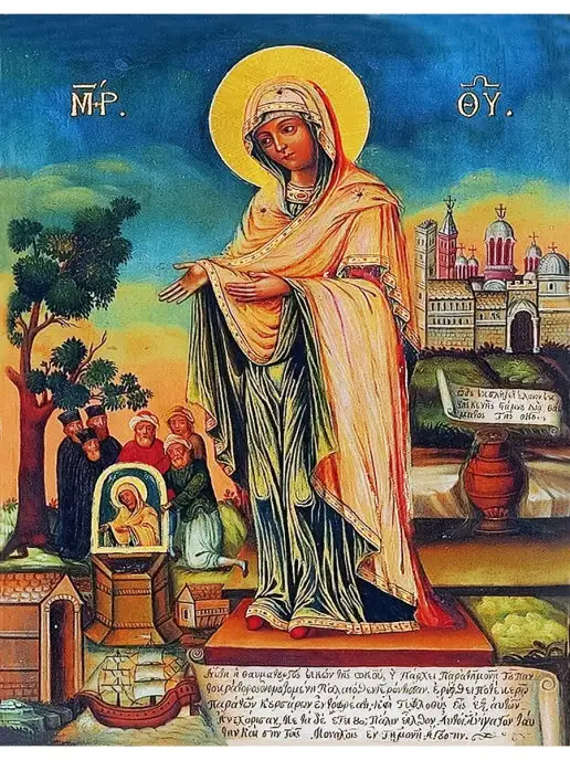 Благовещенская Икона Божья Матерь Геронтисса, вариант