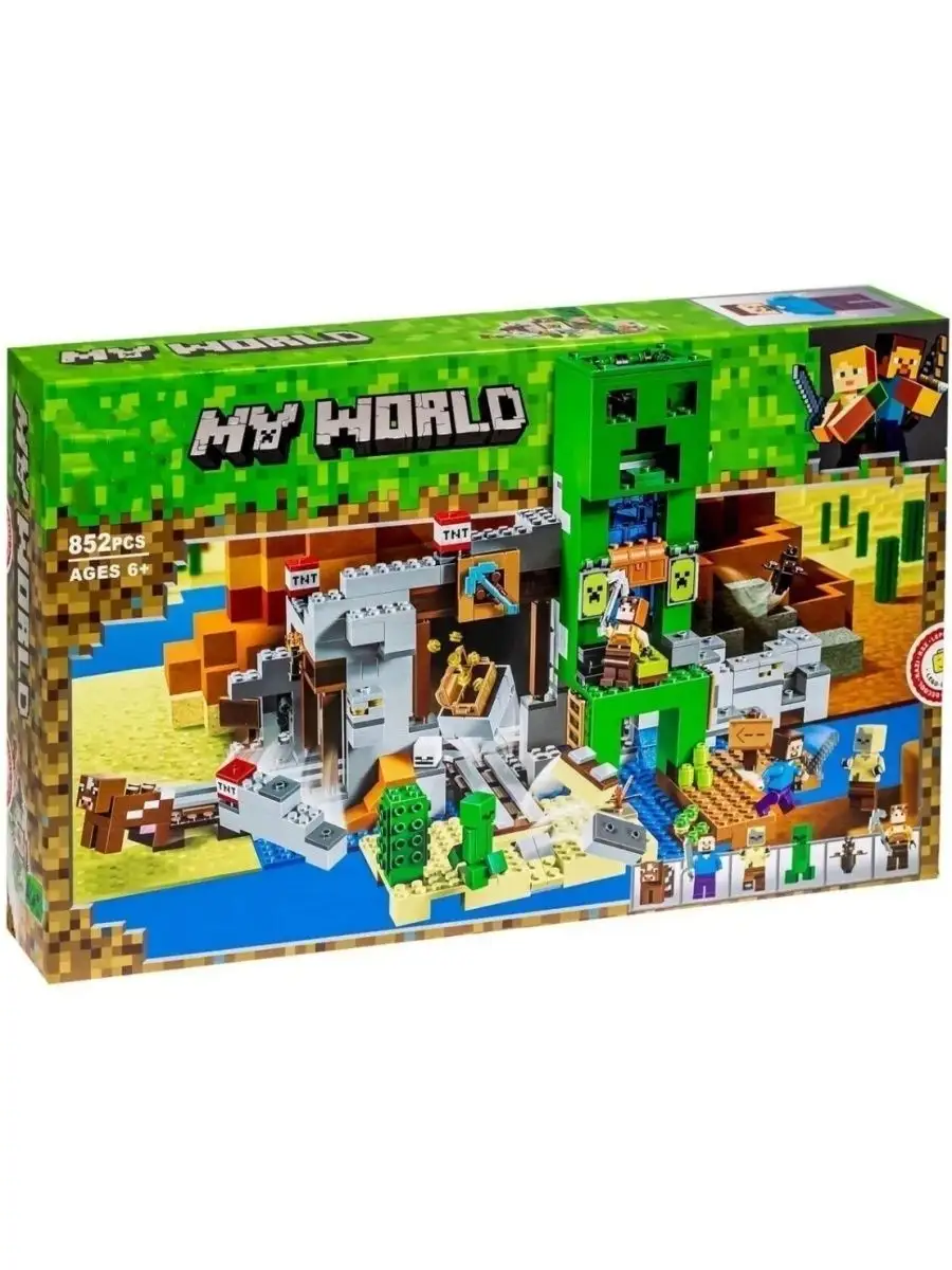 Конструктор Minecraft Майнкрафт My world Шахта Крипера LEGO 71791106 купить  за 4 110 ₽ в интернет-магазине Wildberries