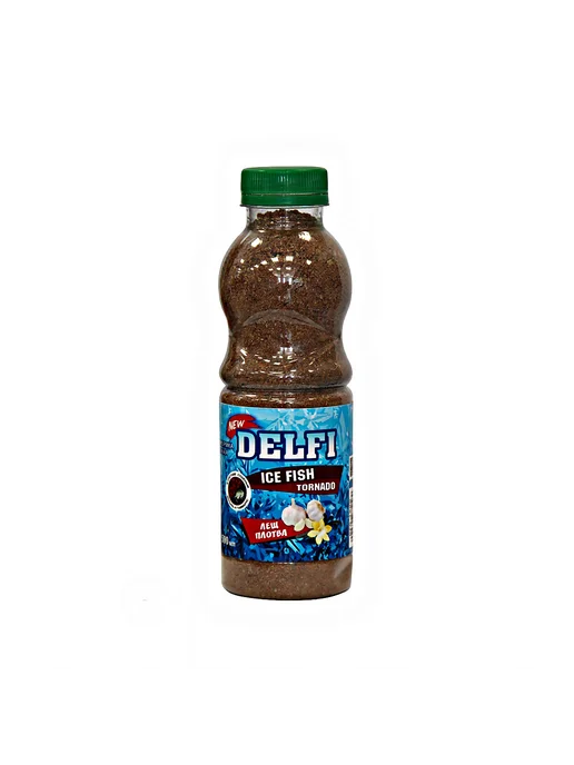 DELFI Прикормка зимняя лещ плотва, ваниль чеснок, коричневая, коричневый