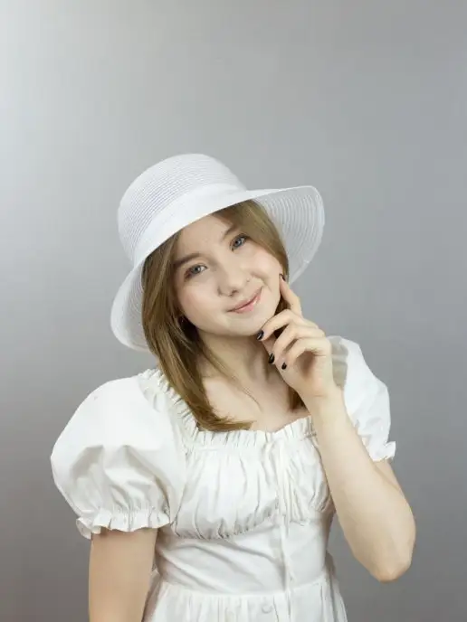 LERAYSENSE Шляпа летняя хлопковая, белый, фото 6