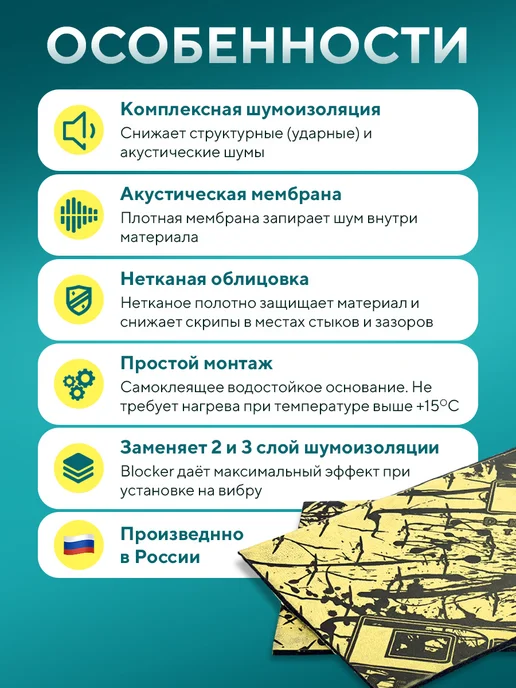 DreamCar Technology Шумоизоляция Blocker 6.5, вариант, фото 3