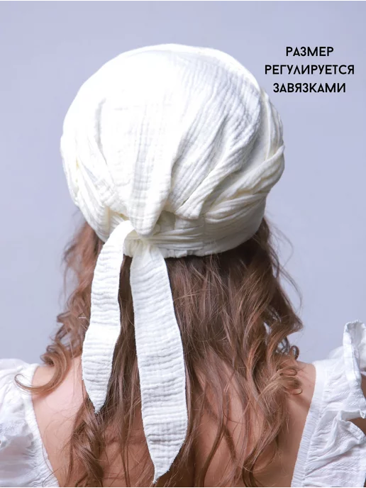 ALLAMUR Чалма с косой объемная хлопковая, желтый, фото 2